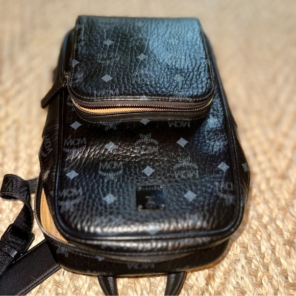 Authentic MCM Black Leather Sling Bag - Picture 7 of 7